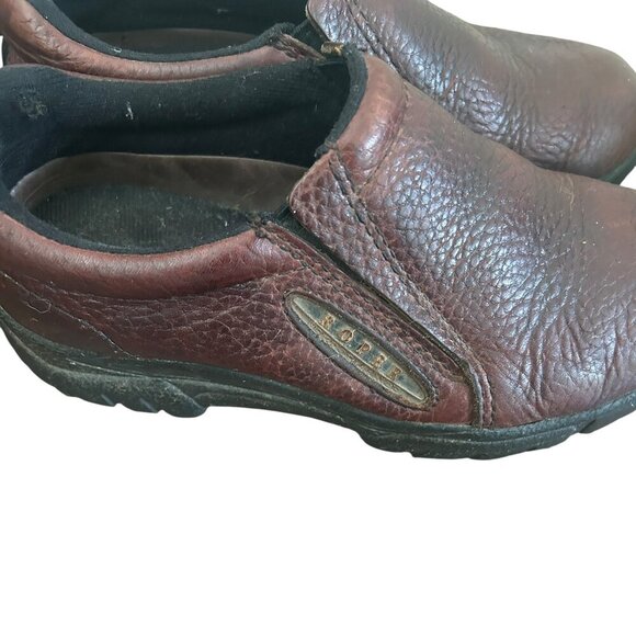 Roper Women’s Brown Leather Performance Sport Slip On Shoes Sz 5 Western Ranch - Picture 3 of 9